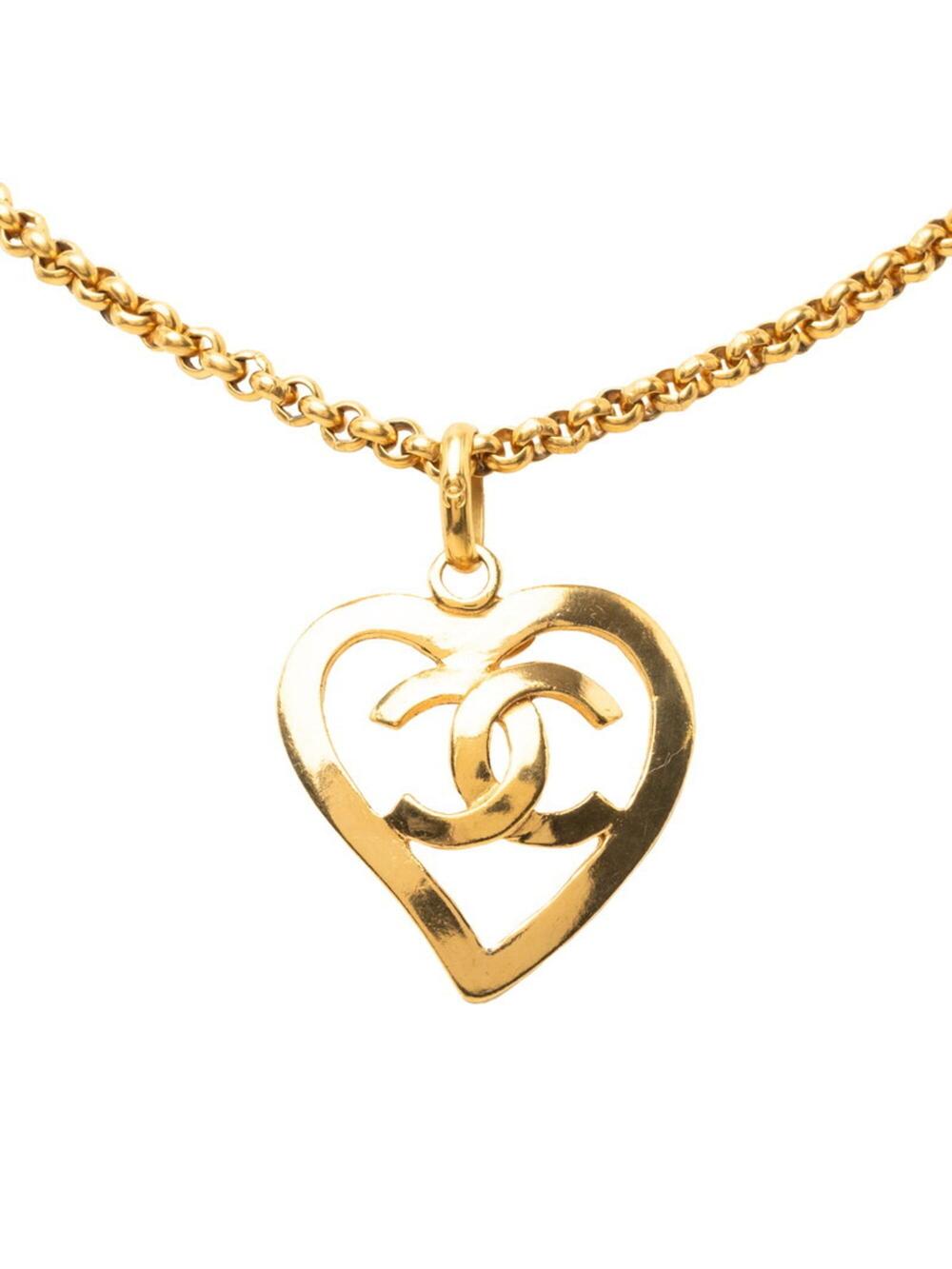 Chanel Cc Logo Chain Heart Pendant #371581C97B